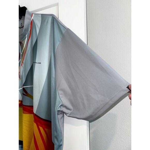 Savalino 1/4 Zip Men’s Bowling Shirt 8XL Geometric Design - Picture 6 of 9